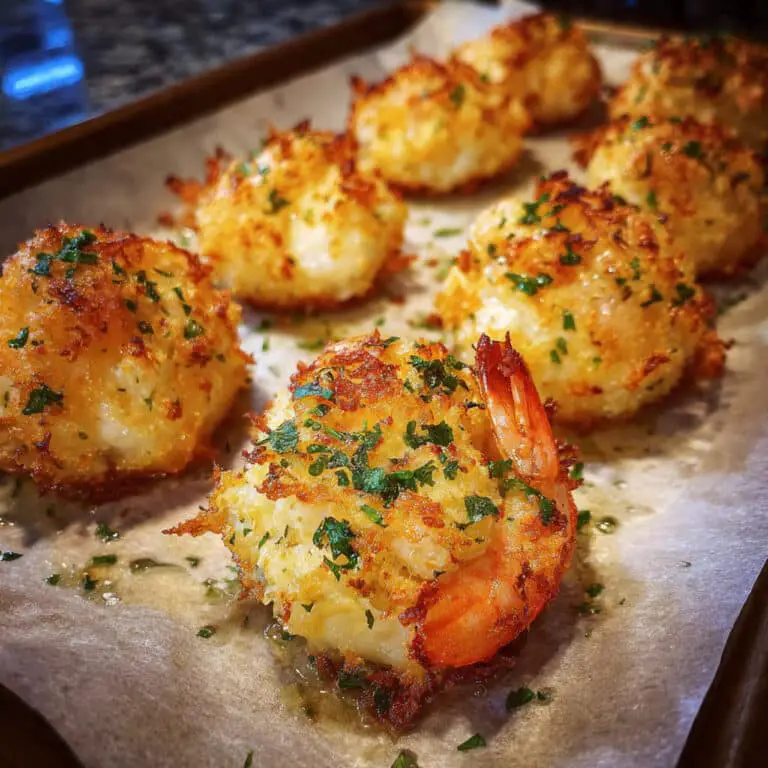 Crispy Cheesy Garlic Shrimp Bombs