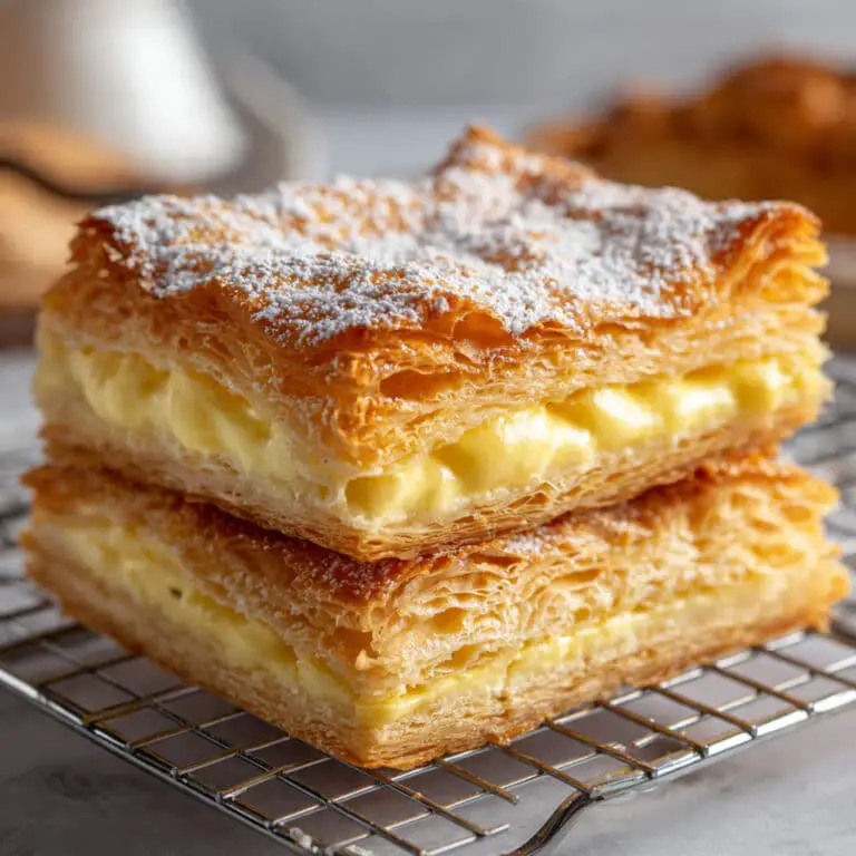 Custard Square with Homemade Puff Pastry