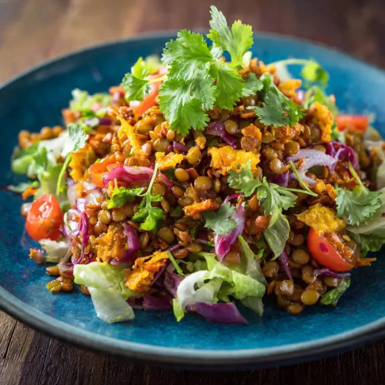 Fusion Lentil Salad With Iceberg Crunch (Cold, No-Heat Summer Meal)