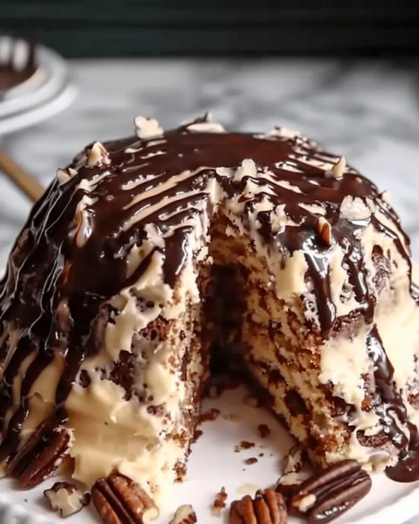German Chocolate Pecan Pound Cake Delight