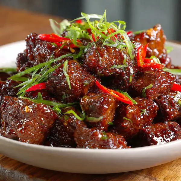 Glazed Sticky Beef Bites