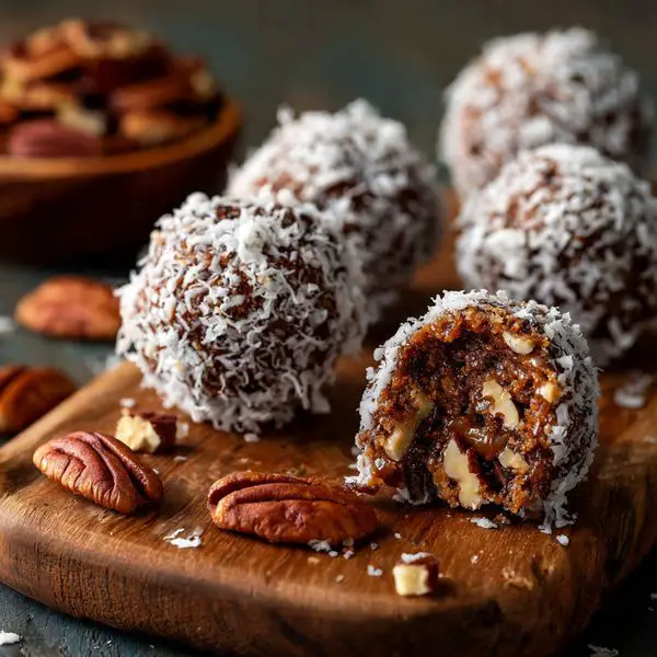 Gooey Caramel Pecan Chocolate Snowballs