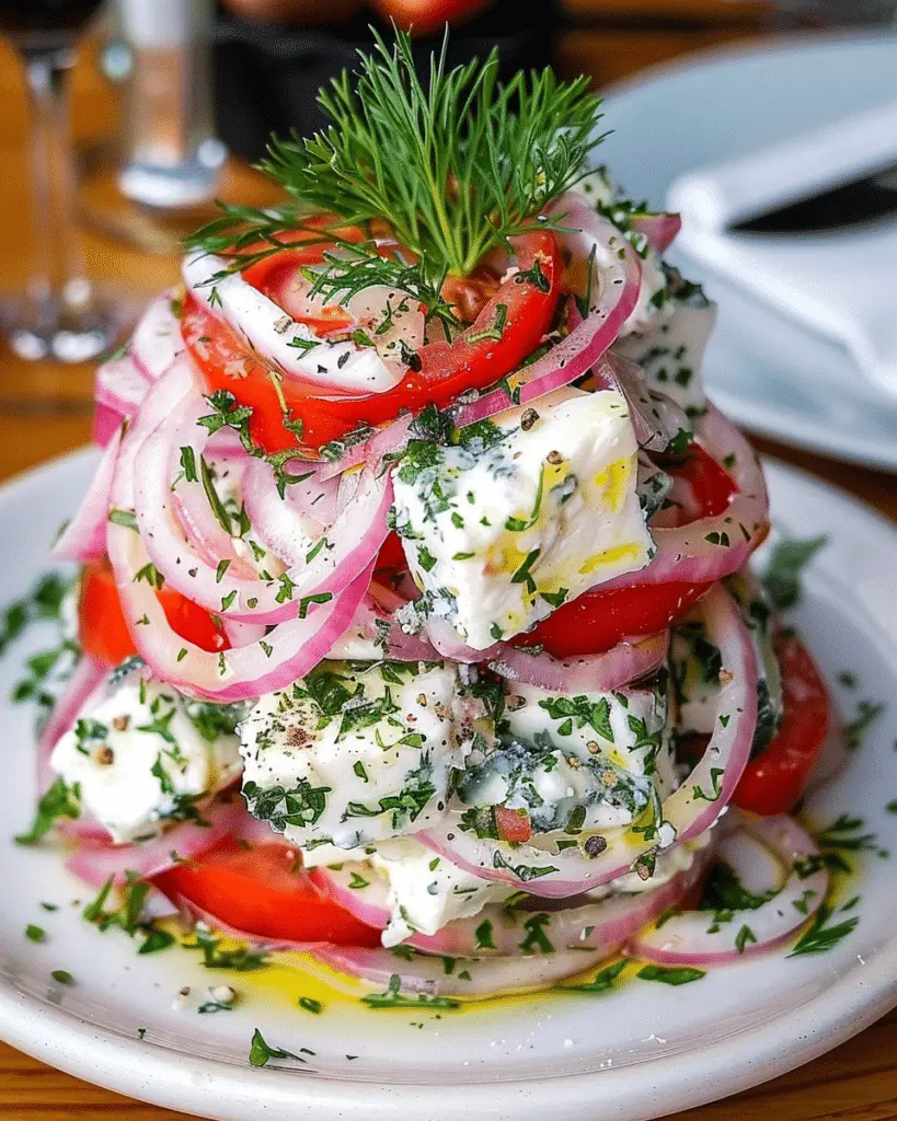 Greek Feta Salad Tower