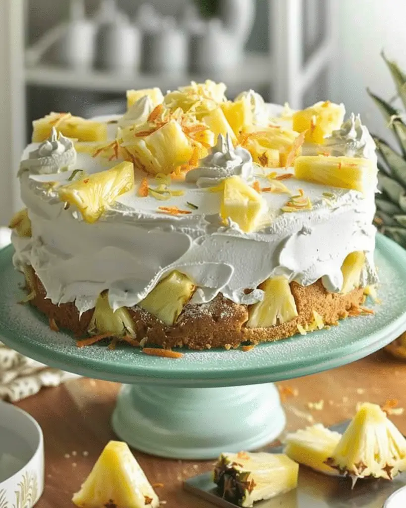 Hawaiian Pineapple Carrot Cream Cake