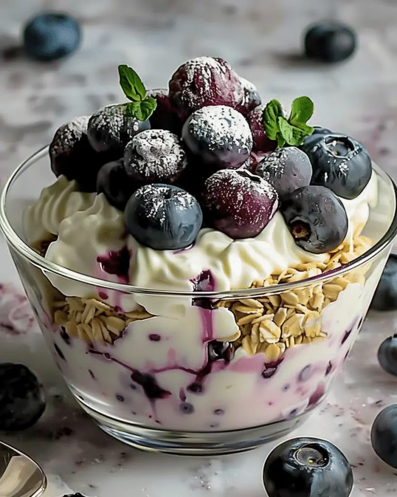 High-Protein Blueberry Cheesecake Parfait