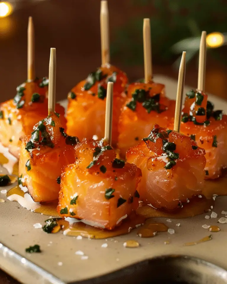 Hot Honey Salmon Bites