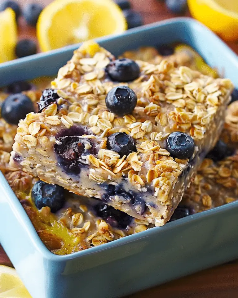 Lemon Blueberry Baked Oatmeal