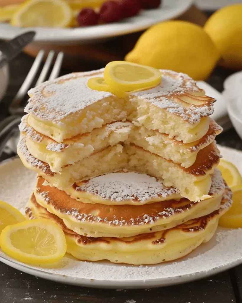 Lemon Pancakes (Easy, 1 Bowl)