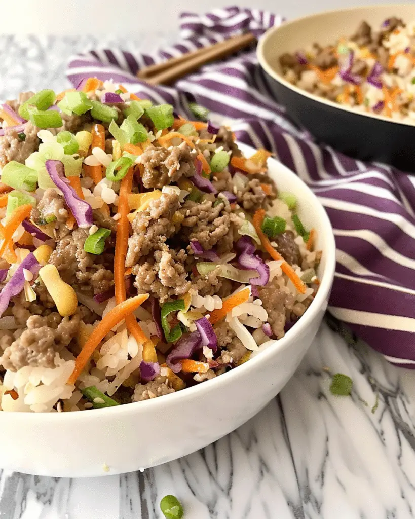 Low-Carb Easy To Make Egg Roll In A Bowl