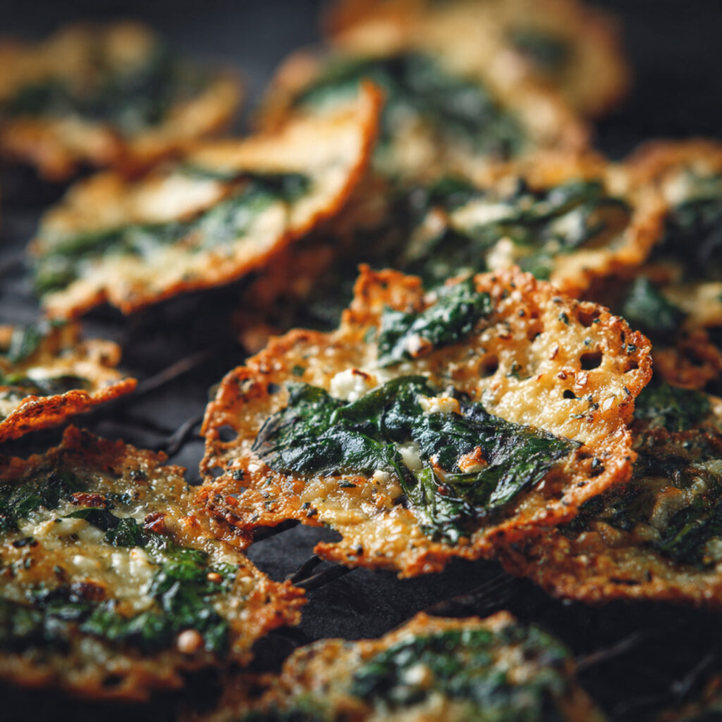 Mediterranean Spinach and Feta Crisps