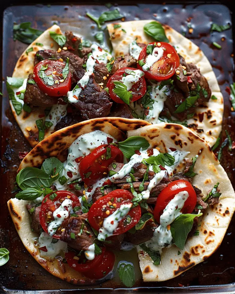 Mediterranean Spiced Lamb Pita Boats with Creamy Tzatziki, Feta & Fresh Garden Vegetables