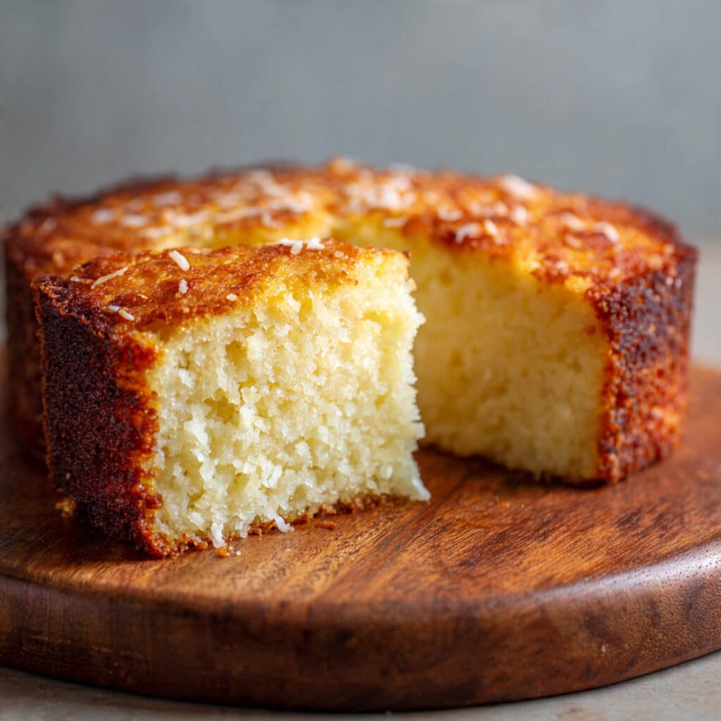 Middle Eastern Coconut Semolina Cake (Basbousa)