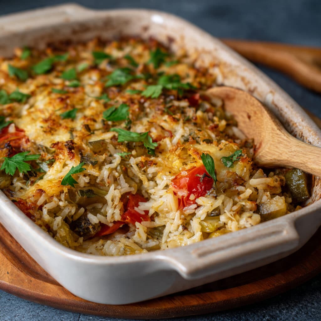 Oven Baked Rice with Vegetables