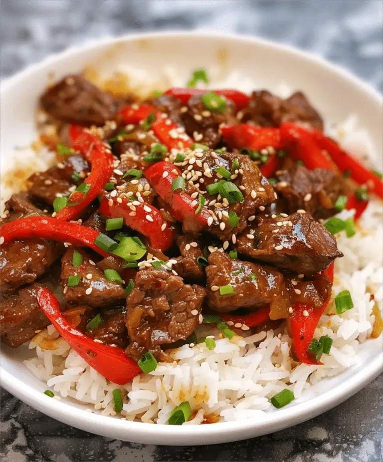 Pepper Steak Over Rice