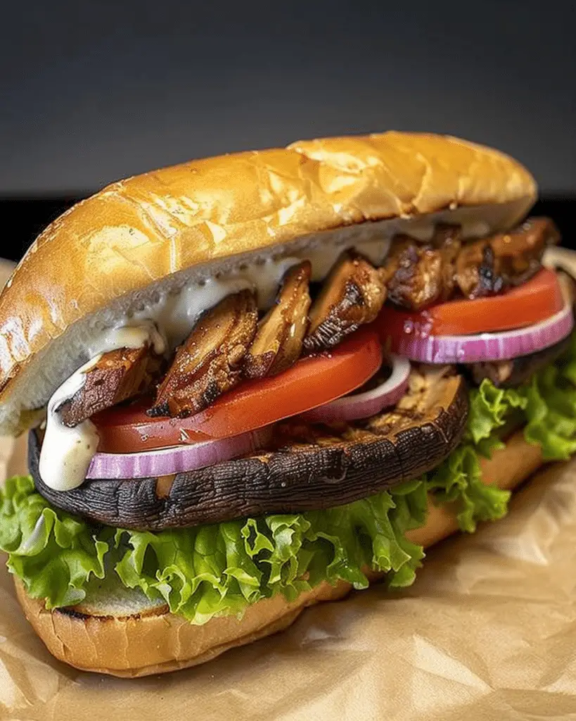Vegan Portobello Mushroom Sub Sandwich