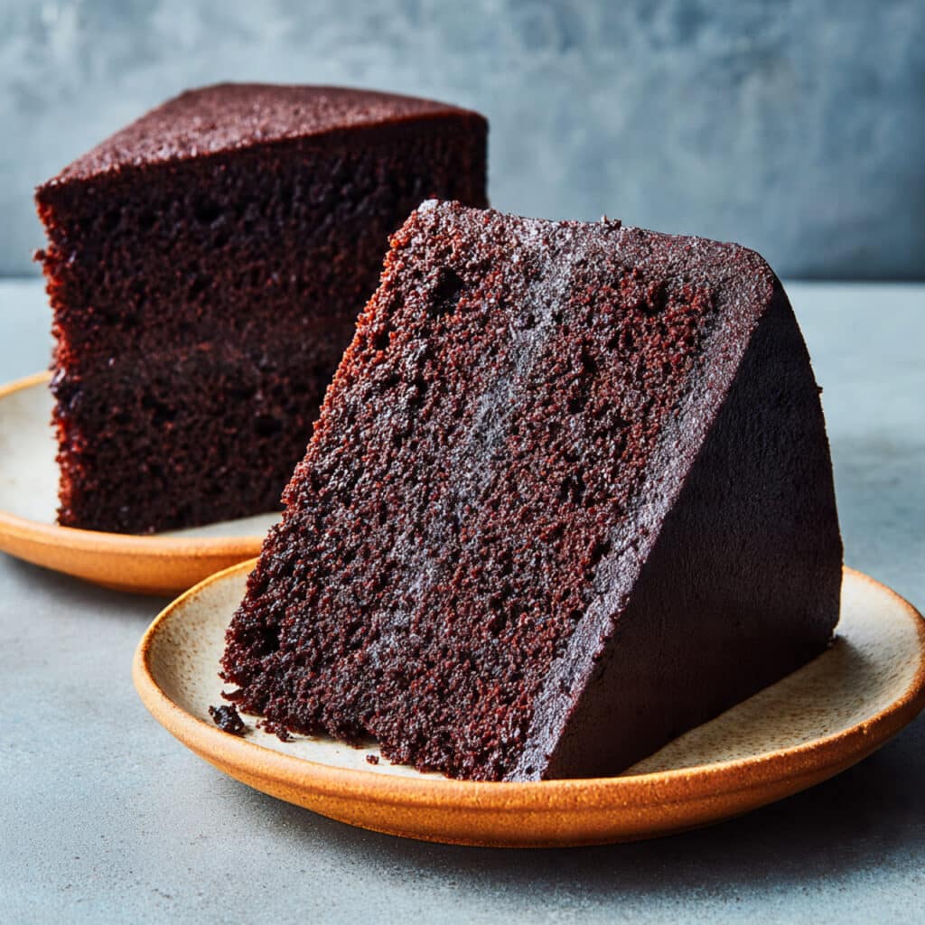 Rich Double Chocolate Cake with Moist Ganache Filling
