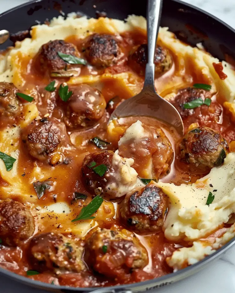 Salisbury Meatballs and Mashed Potatoes