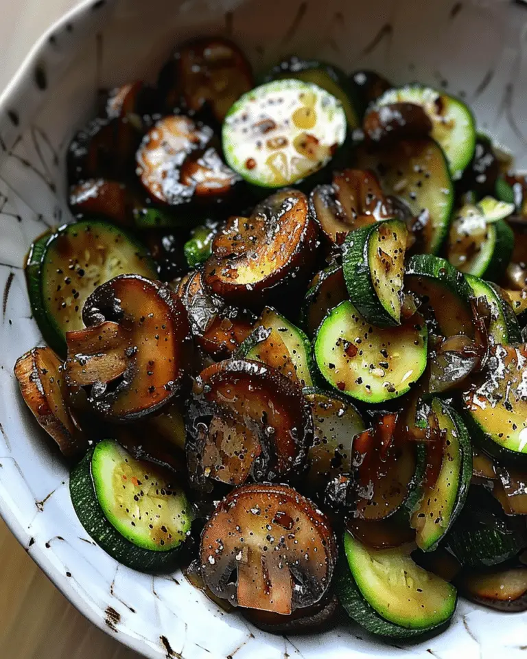 Vegan Sautéed Zucchini & Mushrooms