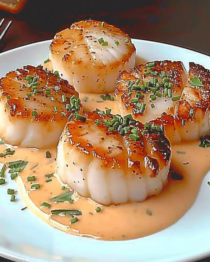 Seared Scallops with Creamy Cajun Sauce