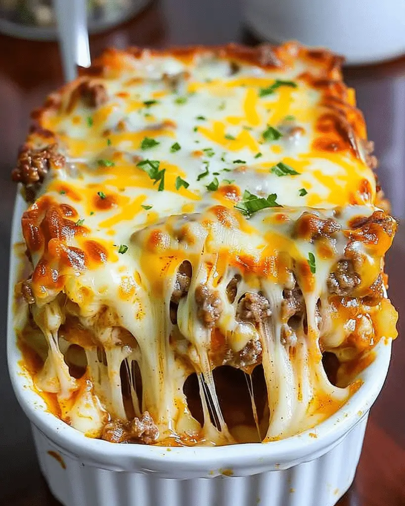 Simple Keto Cheeseburger Bake (Party Favorite!)