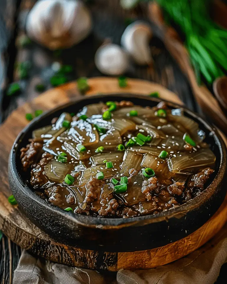 Sizzling Mongolian-Style Ground Beef with Savory Garlic Cabbage in Soy Sauce Glaze