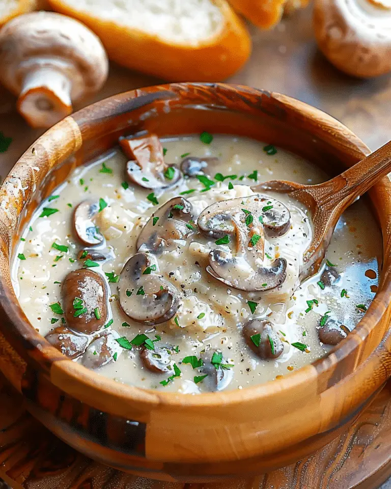 Slow Cooker Creamy Mushroom Soup