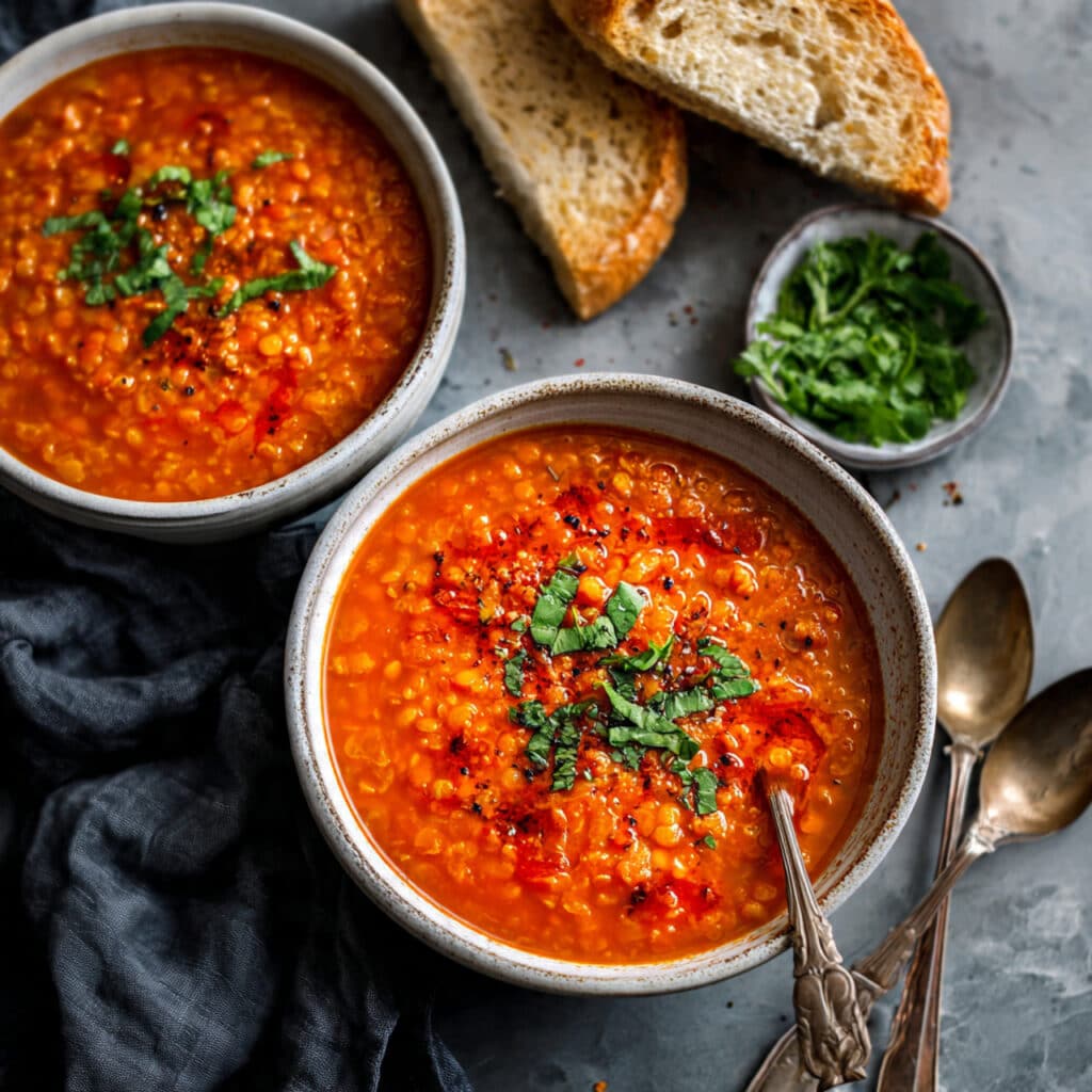 Spicy Tomato Lentil Soup