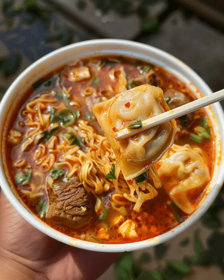 Spicy Oxtail Dumpling and Noodle Soup