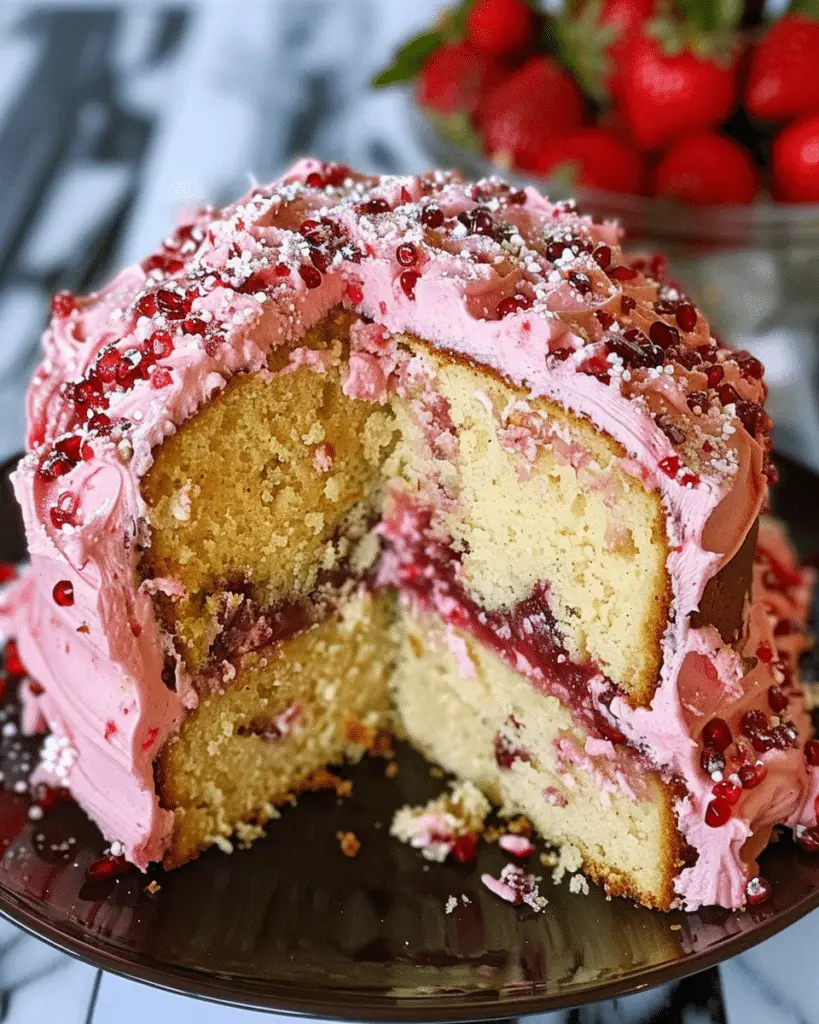 Strawberry Italian Cream Pound Cake