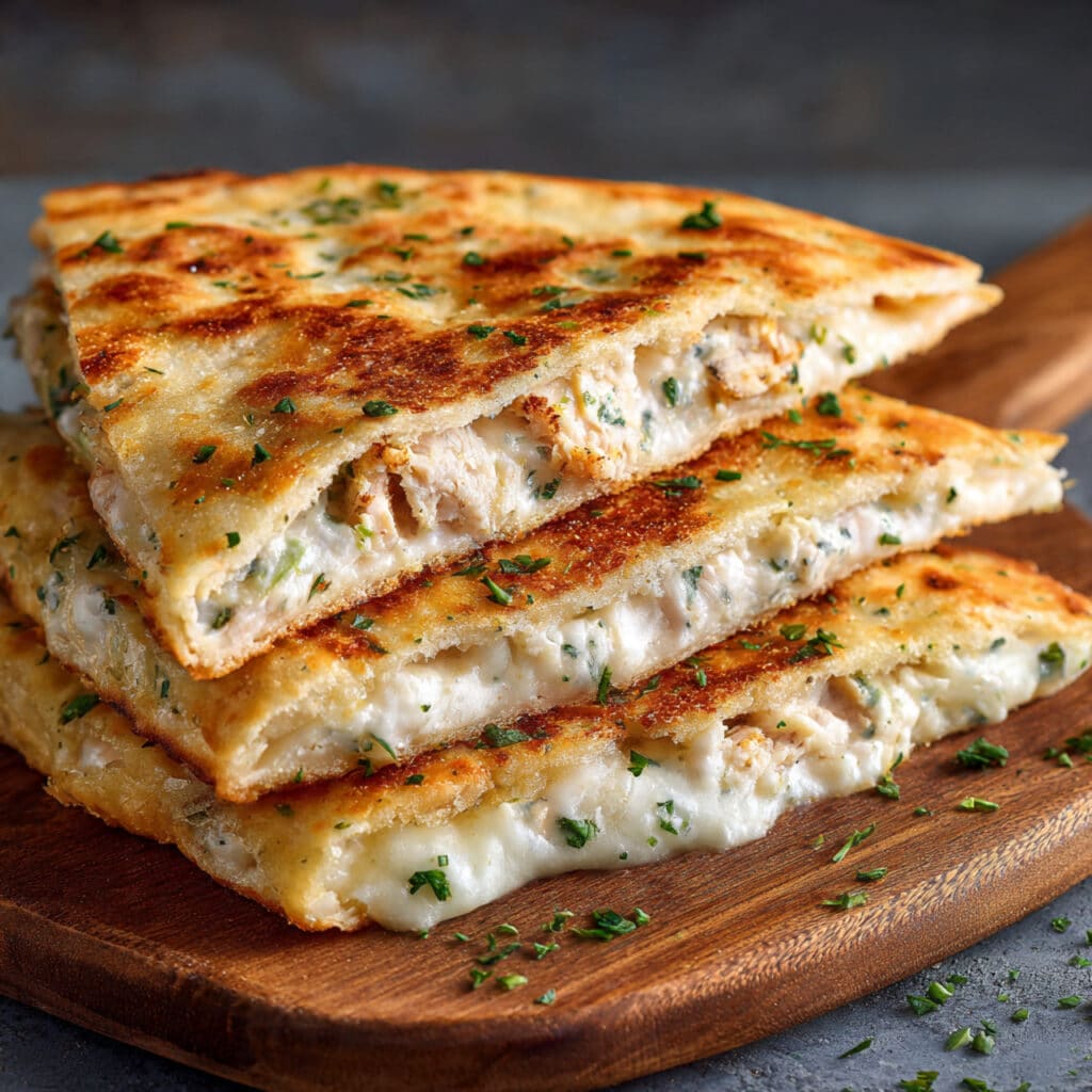 Stuffed Flatbread Filled With Cheese and Anything You Like