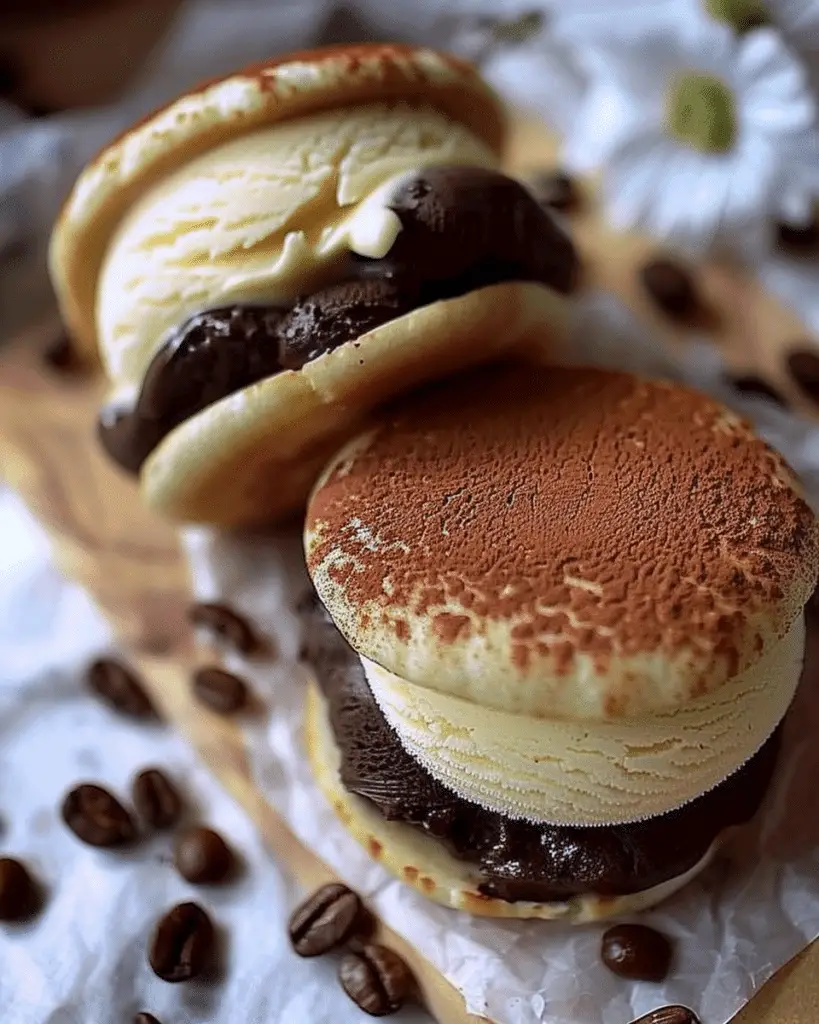 Whipped Coffee (Dalgona) Ice Cream Sandwiches