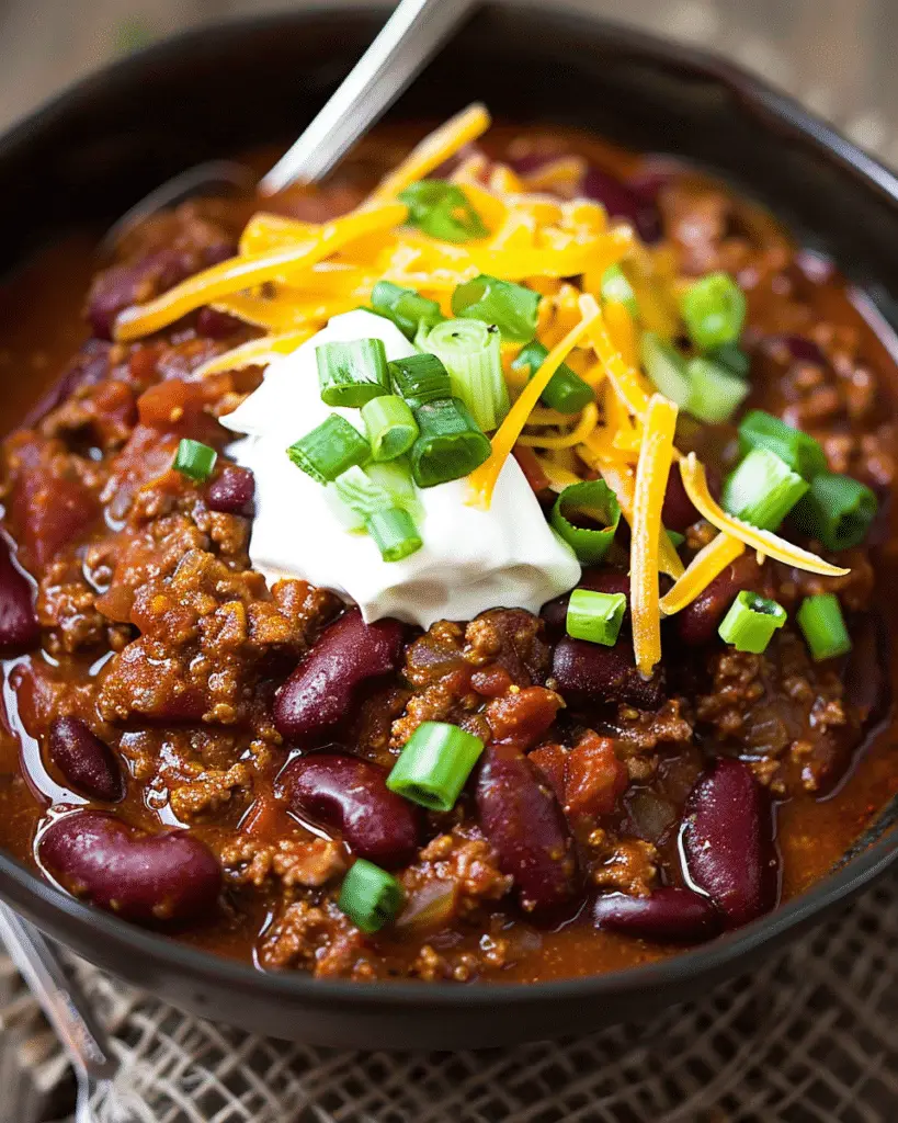 Slow Cooker Chili Recipe
