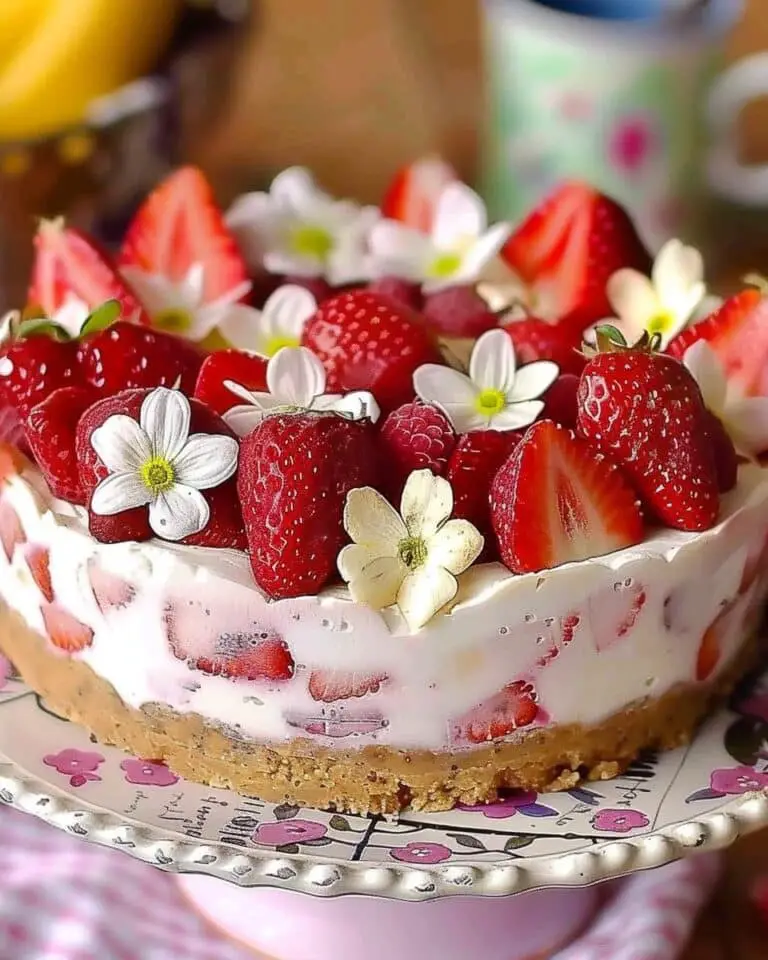 Banana-Strawberry Cheesecake Fantasy