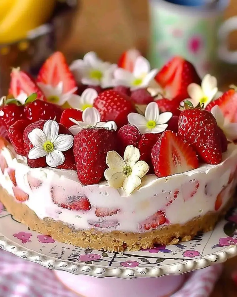 Banana-Strawberry Cheesecake Fantasy