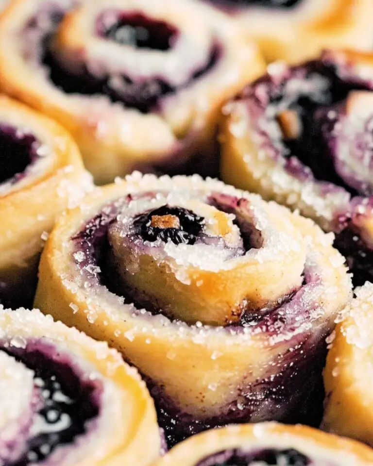 Blueberry Cinnamon Rolls with Vanilla Glaze