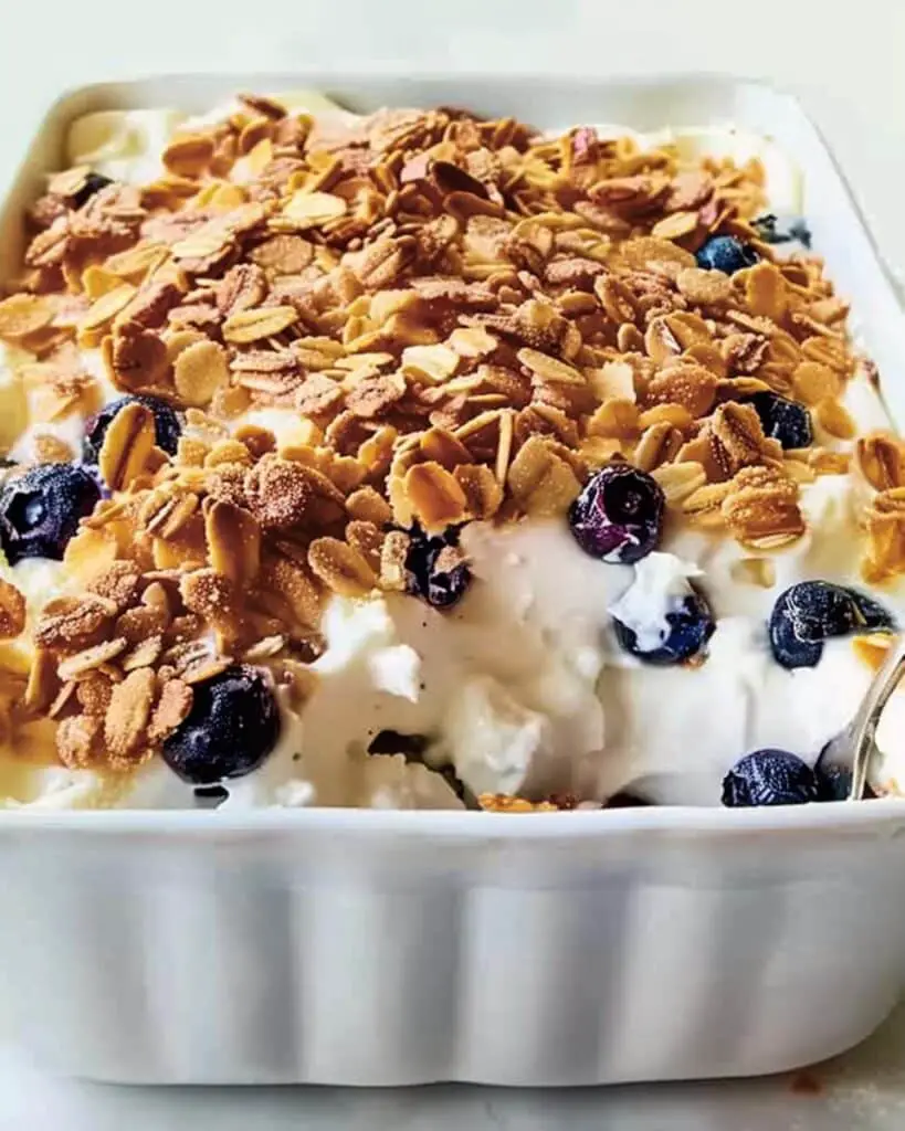 Cottage Cheese Blueberry Bake