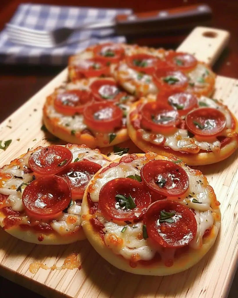 Cottage Cheese Pepperoni Mini Pizzas