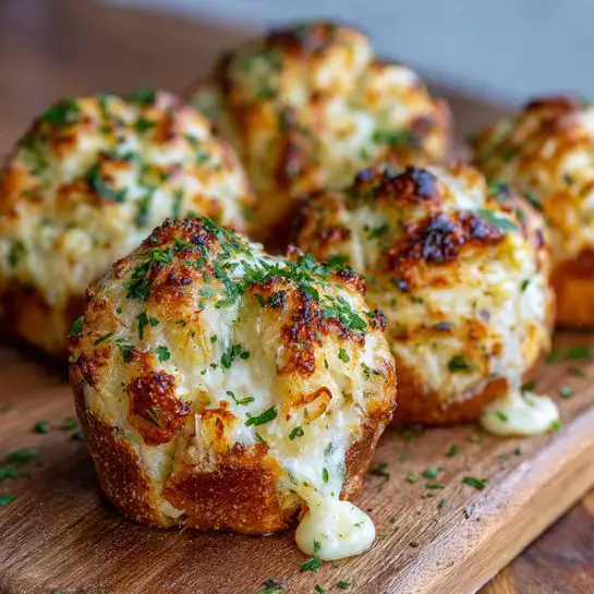 Crabby Shrimp-Stuffed Garlic Bread Bombs