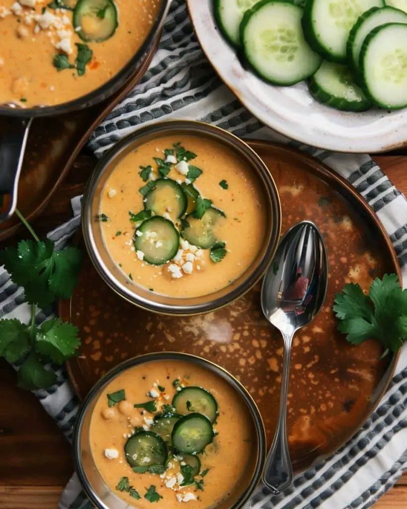 Creamy Coconut Chickpea Curry with Cucumber Salsa