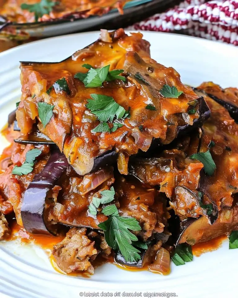 Egyptian Vegan Mesaqa’a (Egyptian Eggplant Moussaka)