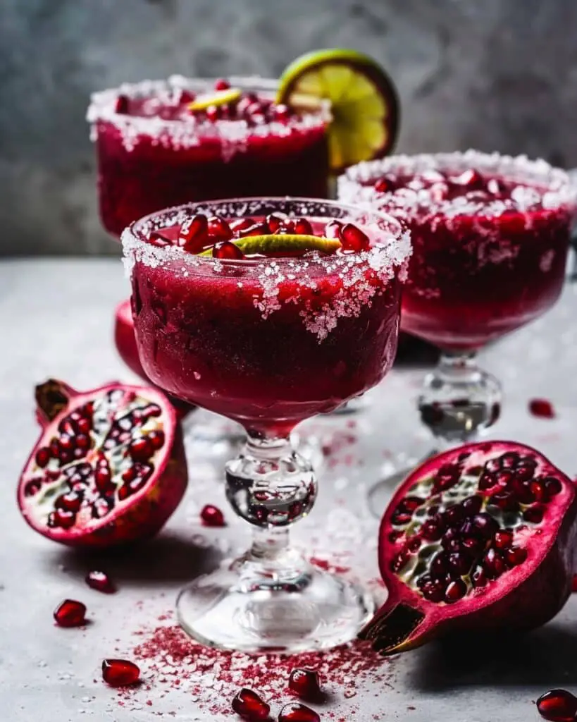 Frozen Pomegranate Margaritas