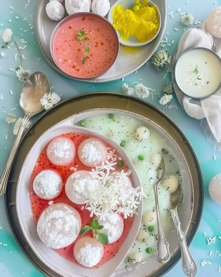 Hubbah – Stuffed Semolina Dumplings in Yellow or Red Sauce