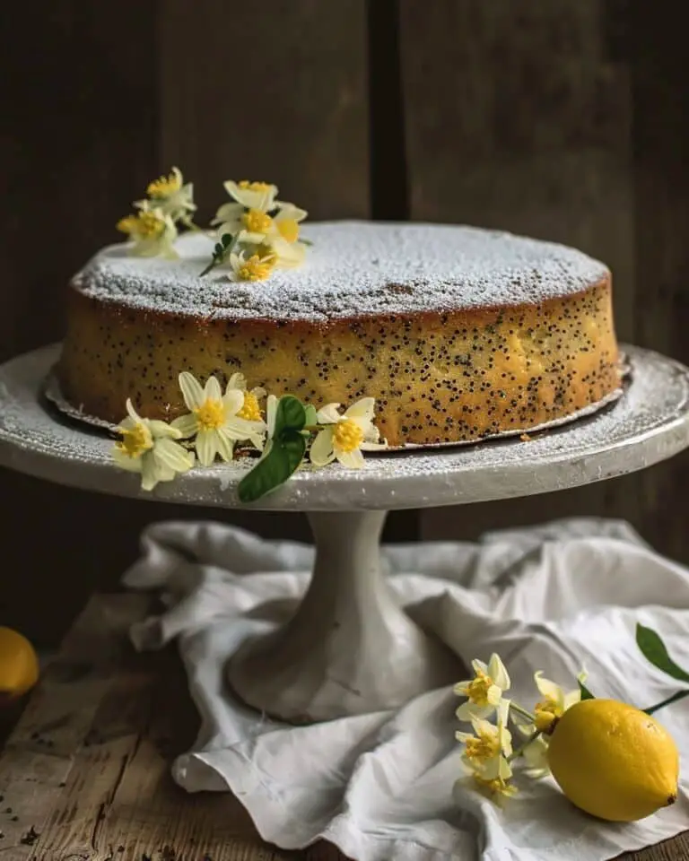 Irresistibly Moist Flourless Lemon Poppy Seed Cake (Naturally Gluten-Free!)
