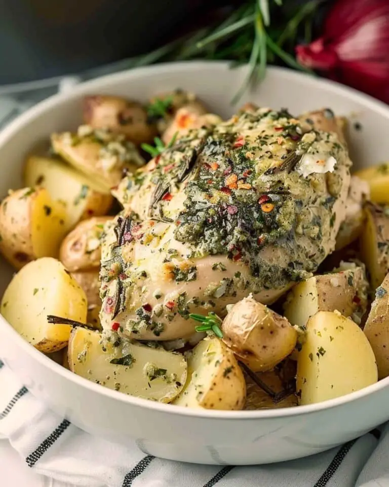Italian Crockpot Chicken and Potatoes