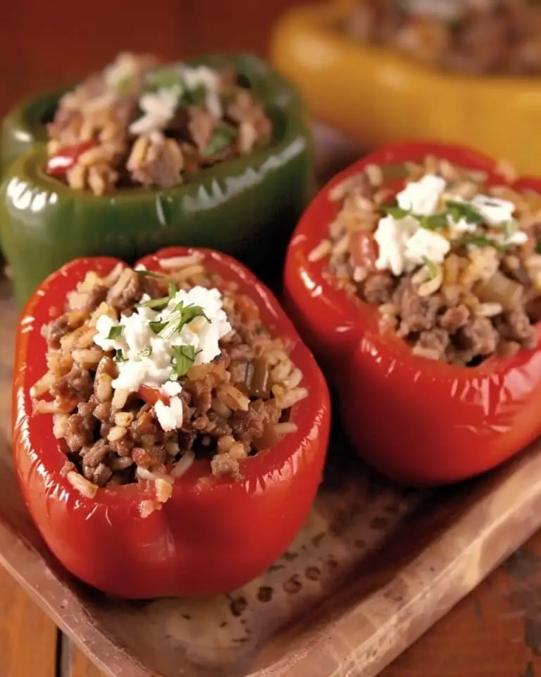 Lamb and Rice Stuffed Peppers