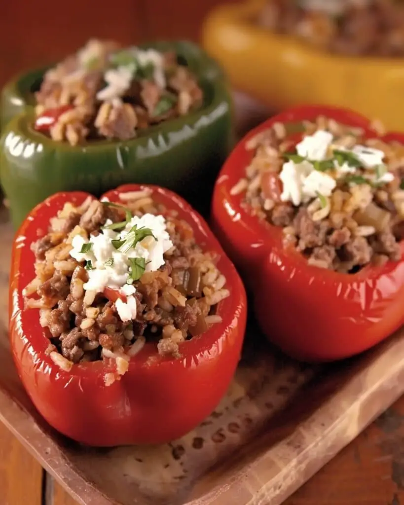 Lamb and Rice Stuffed Peppers