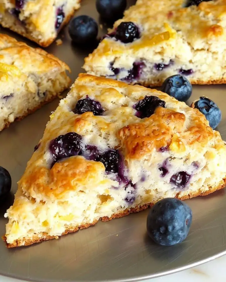 Lemon Blueberry Cottage Cheese Scones
