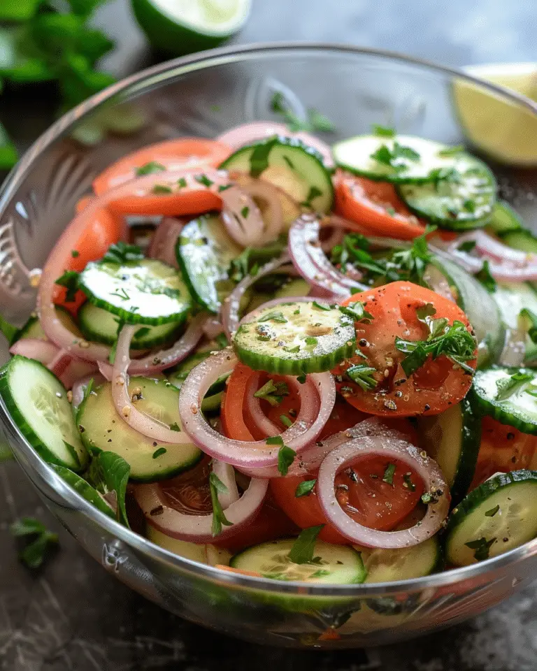 Marinated Cucumber Onion Tomato Salad