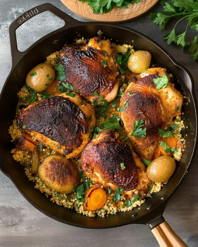 Moroccan-Inspired Chicken Couscous Skillet
