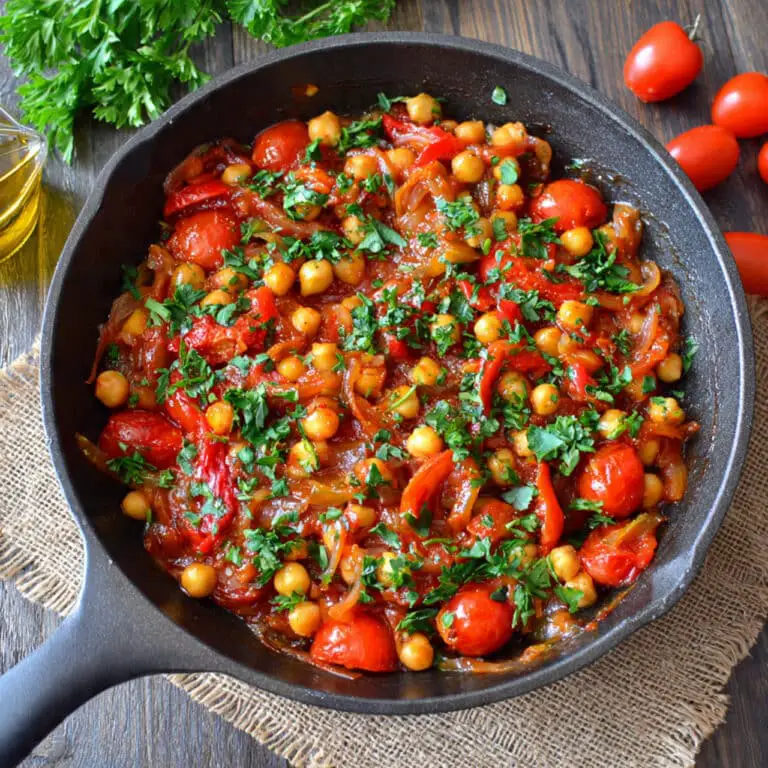 One-Pan Tomato Chickpea Skillet